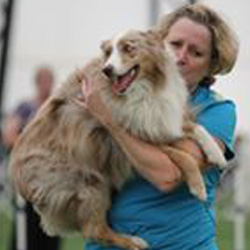 Deb carry her collie